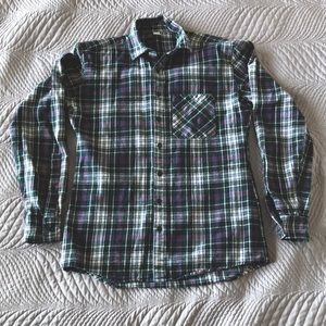 American Apparel Plaid Flannel Button Up Shirt
